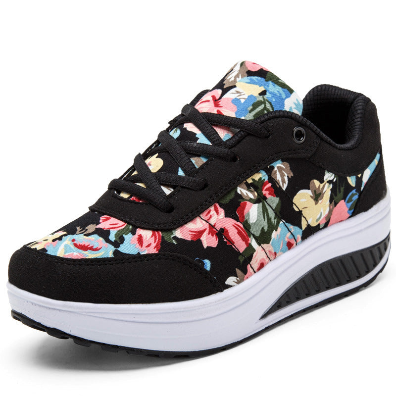 Floral Canvas Greta  Breathable Sneakers
