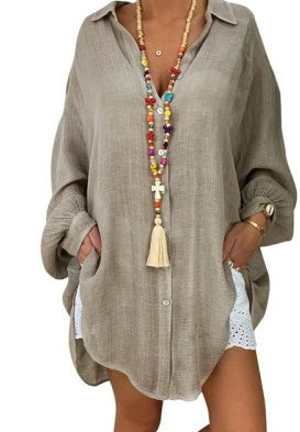 Relaxed Cotton Shirt Greta  Pinterest-Inspired