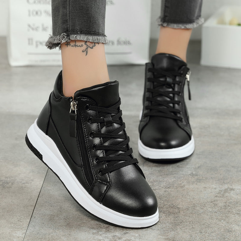 Sleek Leather Sneakers Greta  Board Shoes