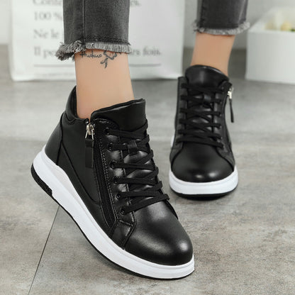 Sleek Leather Sneakers Greta  Board Shoes
