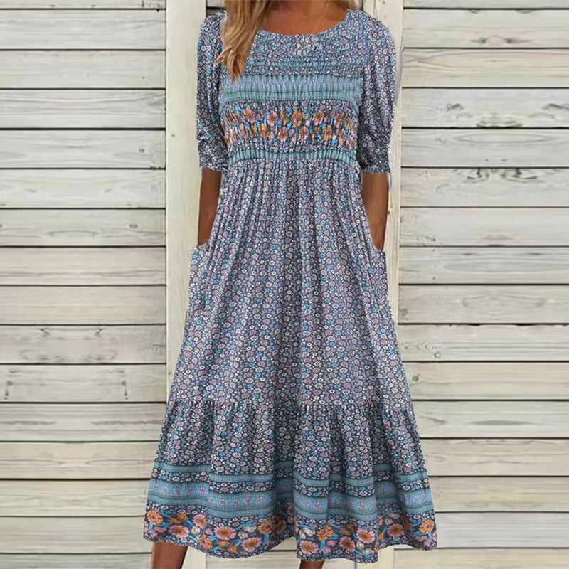 Floral Boho Long Dress by Greta 