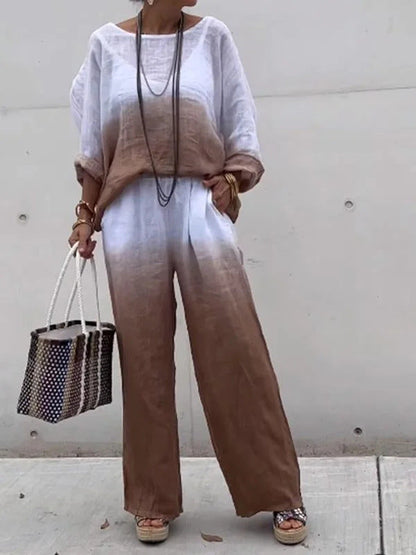 Gradient Linen Two-Piece Set by Greta 