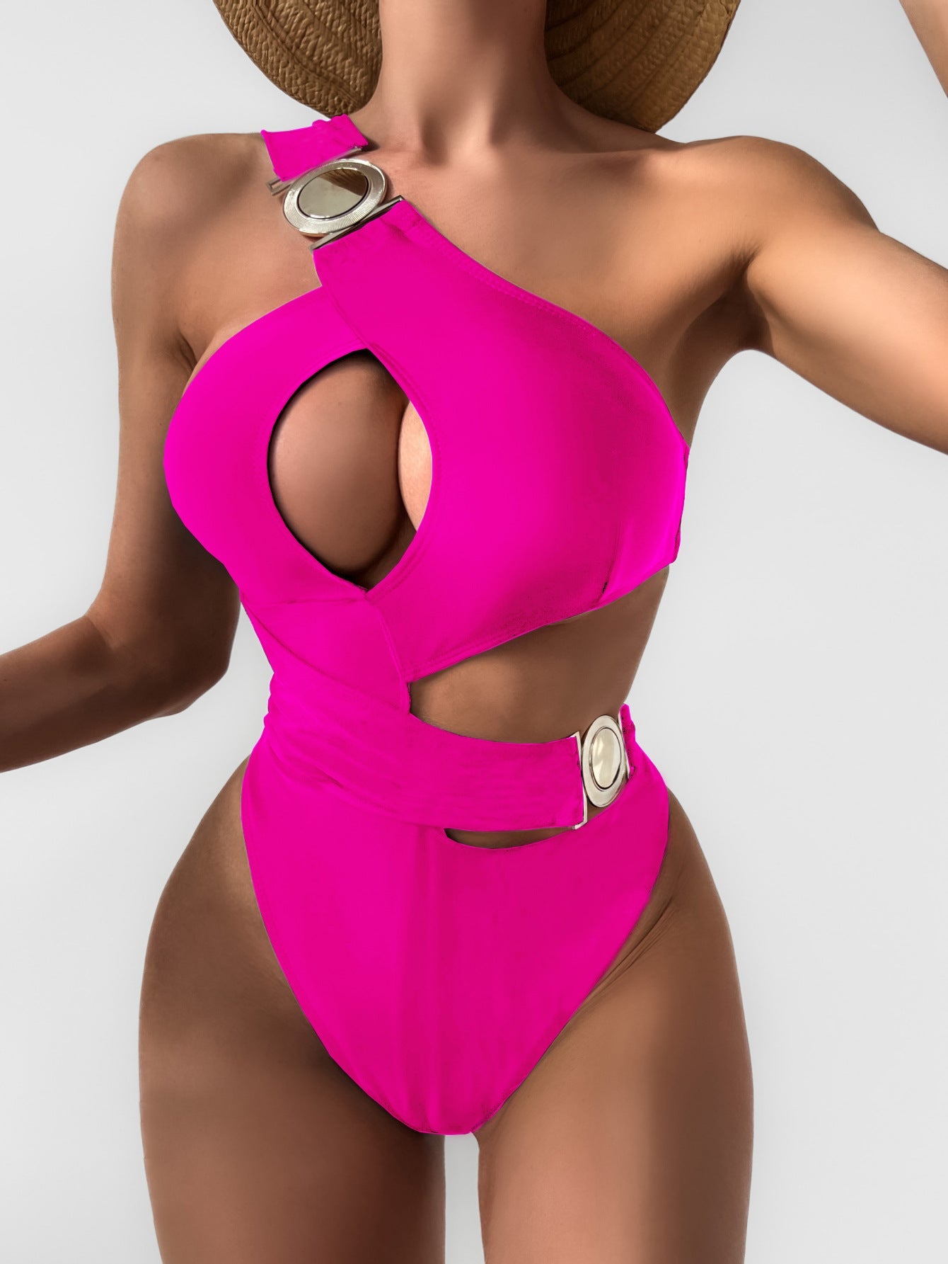 Chic One-Shoulder Greta  Cutout Bikini