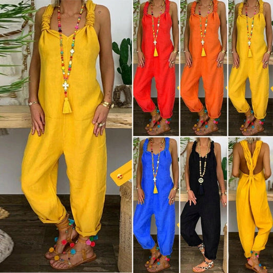 Vibrant Cotton Jumpsuit by Greta 