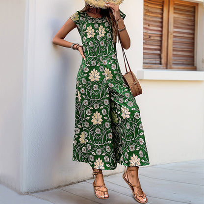 Floral Wide Leg Jumpsuit by Greta 