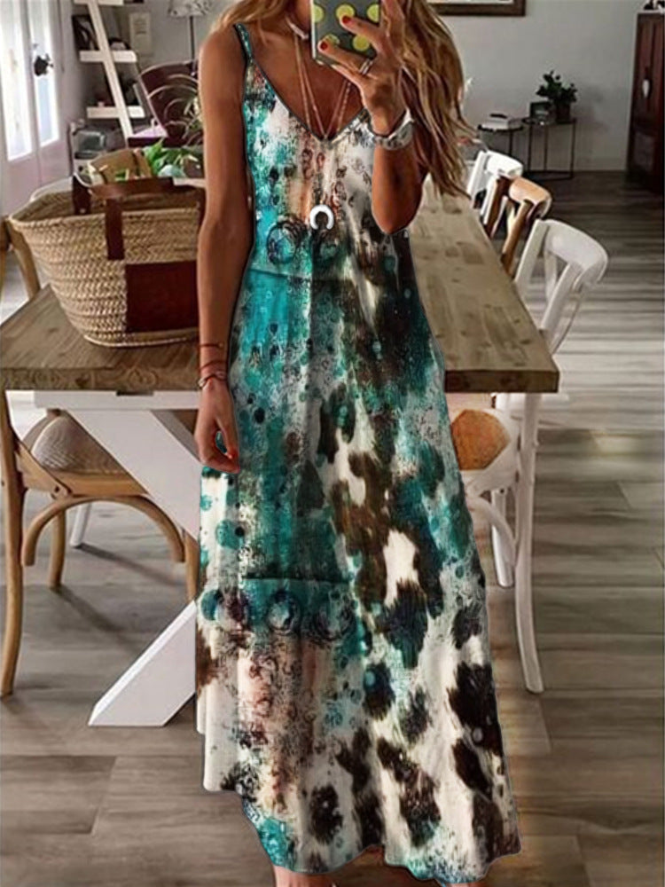 Boho Printed Greta  Summer Maxi Dress