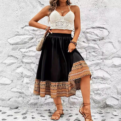 Boho A-Line Maxi Skirt by Greta 