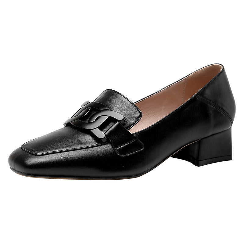 Retro Chunky Heel Pumps by Greta 