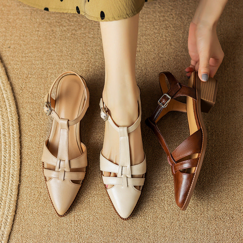 Retro Roman Closed Toe Sandals by Greta 