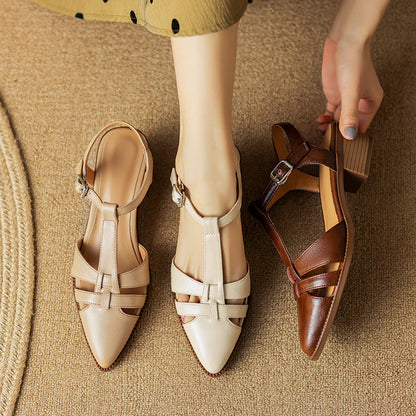 Retro Roman Closed Toe Sandals by Greta 