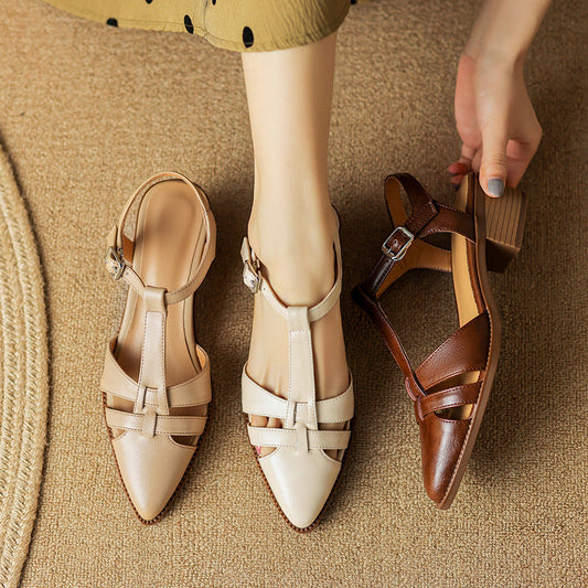 Retro Roman Closed Toe Sandals by Greta 
