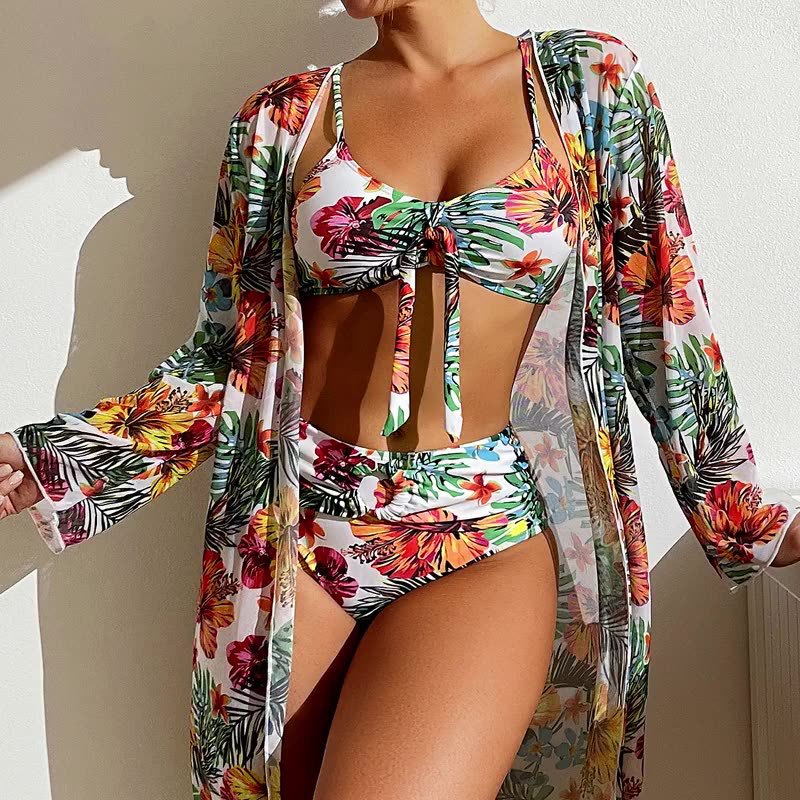Floral Split Bikini Set by Greta 