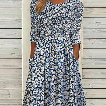 Pinterest-Inspired Greta  3D Print Midi Dress