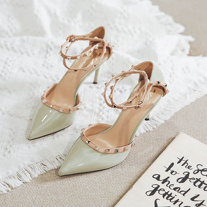Chic Rivet High Heels by Greta 