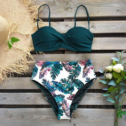 Floral High Waist Bikini by Greta 