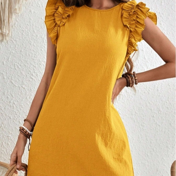 Chic Ruffle Sleeve Greta  Summer Dress