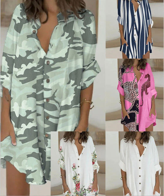 Trendy Print Shirt Dress by Greta 