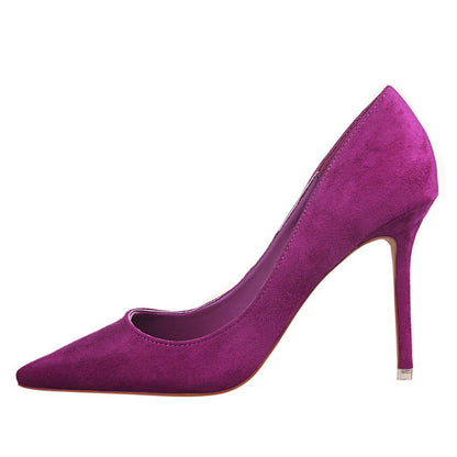 Chic Suede Pointed Heels by Greta 