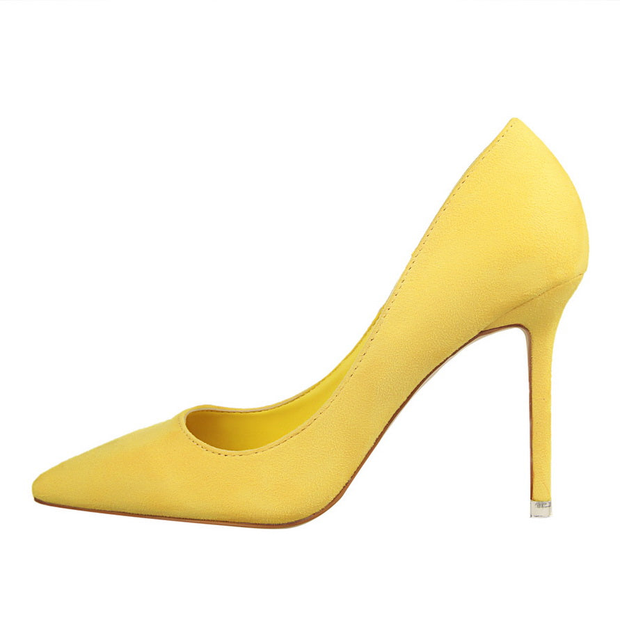 Chic Suede Pointed Heels by Greta 