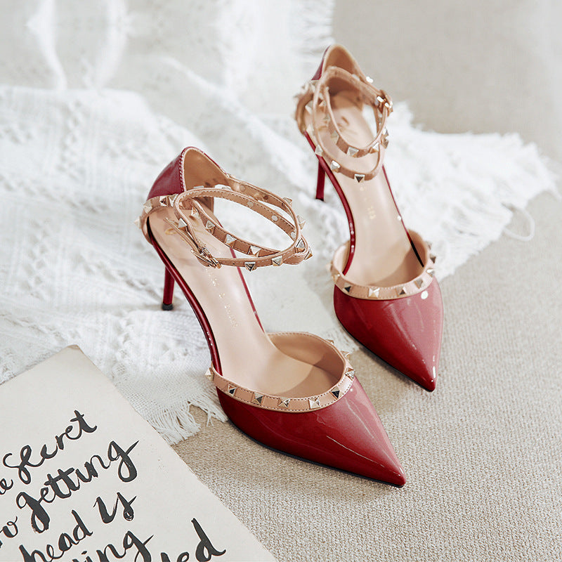 Chic Rivet High Heels by Greta 