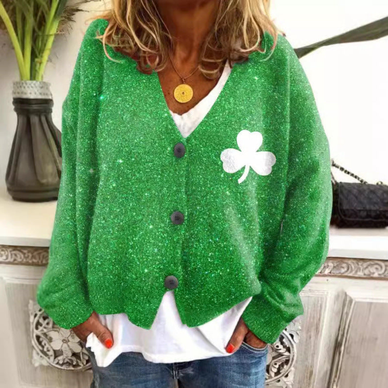 Vibrant Abstract Greta  Casual Cardigan