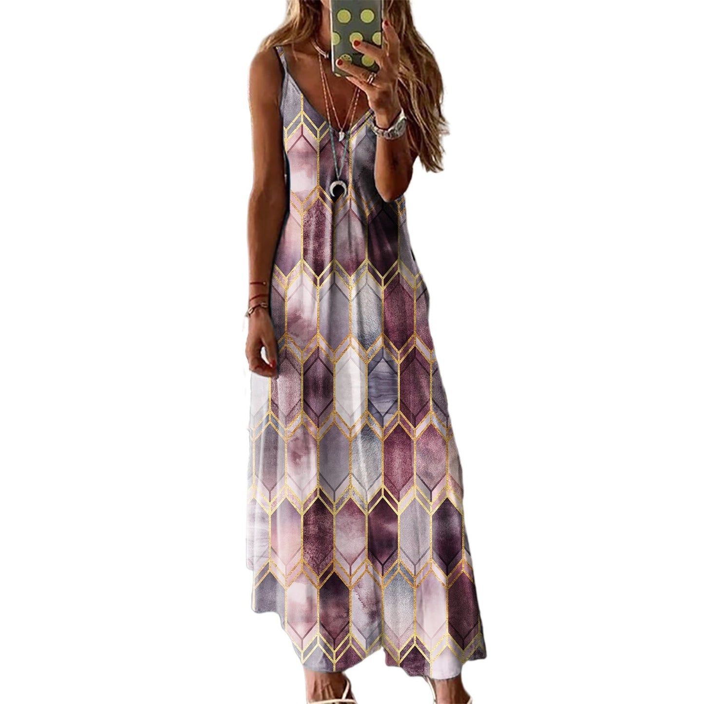 Boho Printed Greta  Summer Maxi Dress