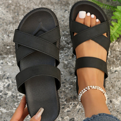 Chic Platform Greta  Cross Sandals