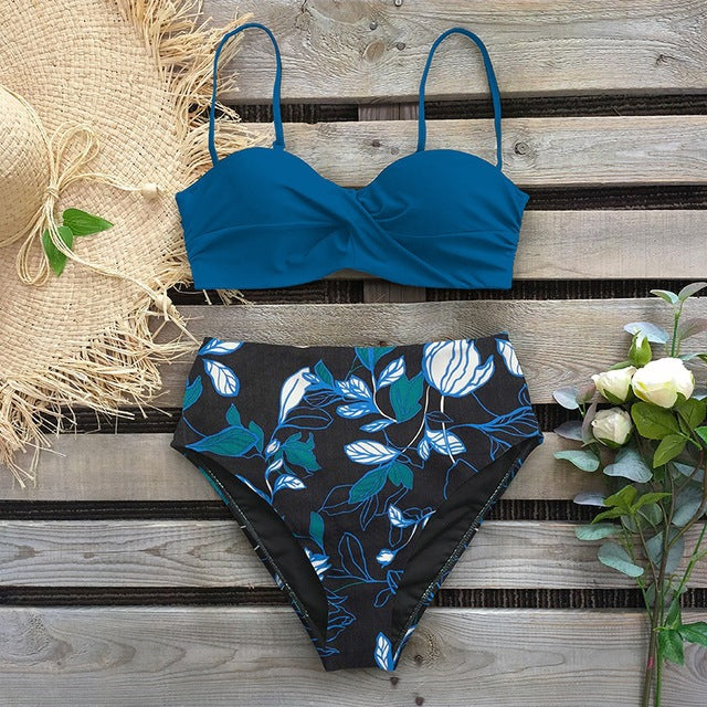 Floral High Waist Bikini by Greta 