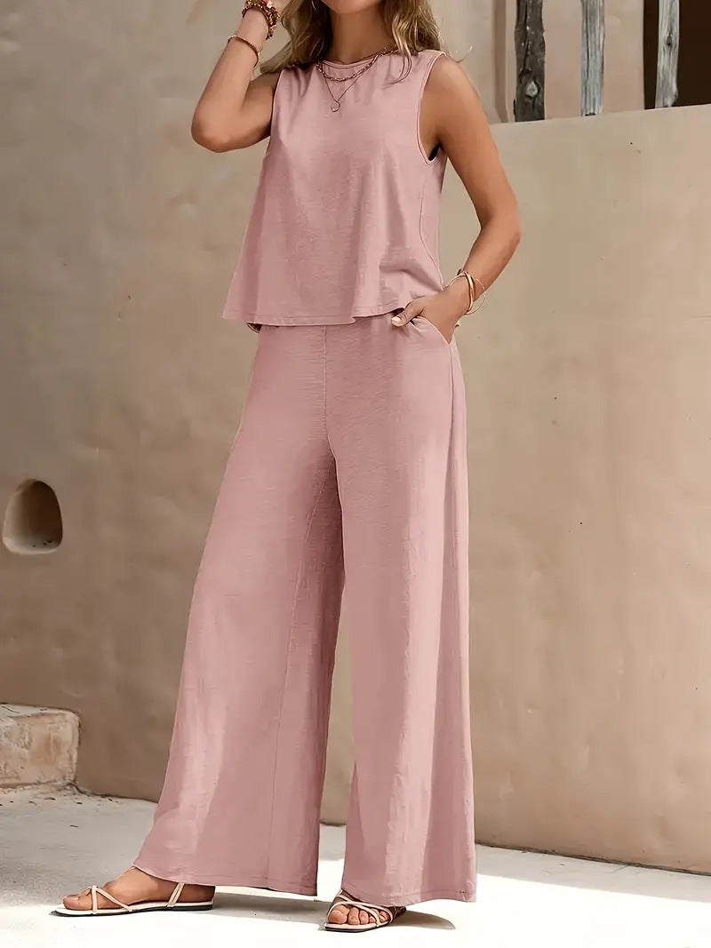 Elegant Loose Cotton Set by Greta 