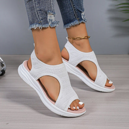 Breathable Flyknit Sandals by Greta 
