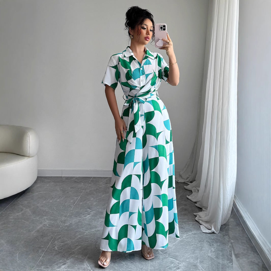 Chic Green Greta  Wide Leg Jumpsuit