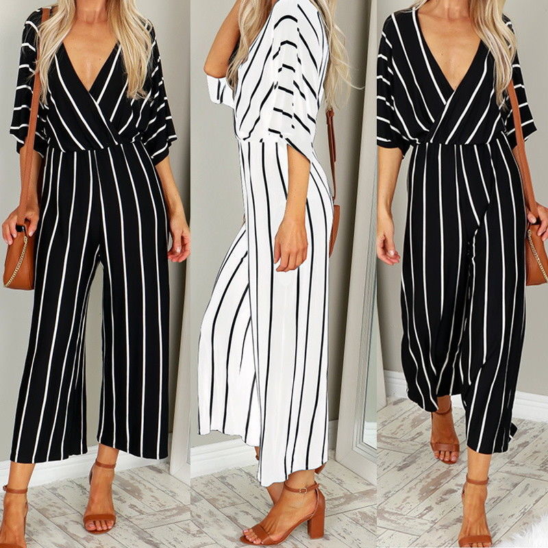 Chic Striped Greta  Wide-Leg Jumpsuit