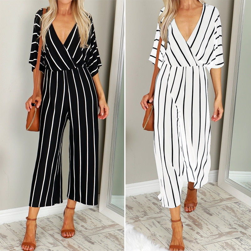 Chic Striped Greta  Wide-Leg Jumpsuit