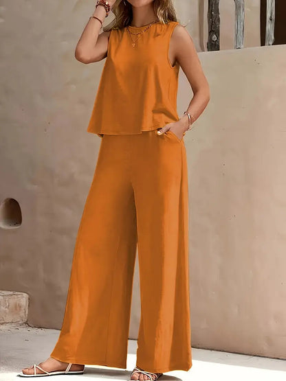 Elegant Loose Cotton Set by Greta 