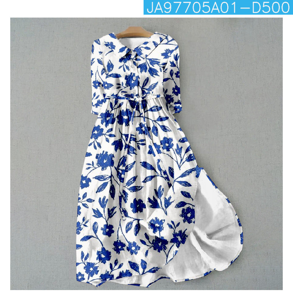 Elegant Floral Greta  Summer Dress