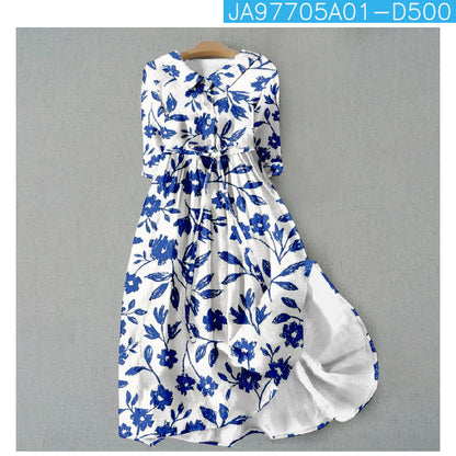 Elegant Floral Greta  Summer Dress