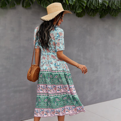 Boho Floral Printed Dress Greta  Summer Style