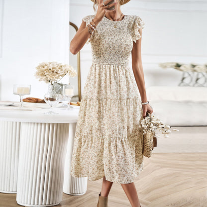 Elegant Floral Greta  Summer Midi Dress