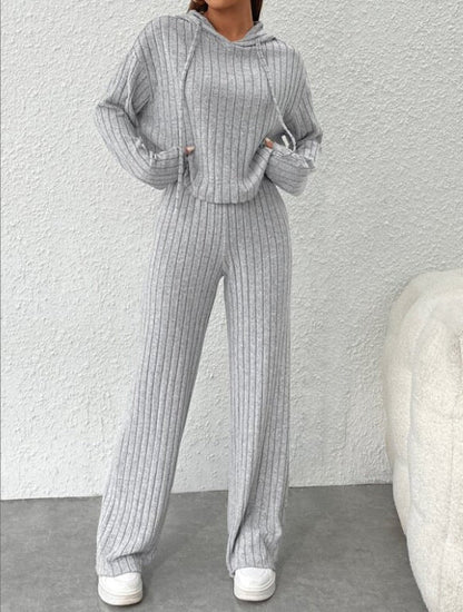 Cozy Striped Greta  Hoodie Lounge Set