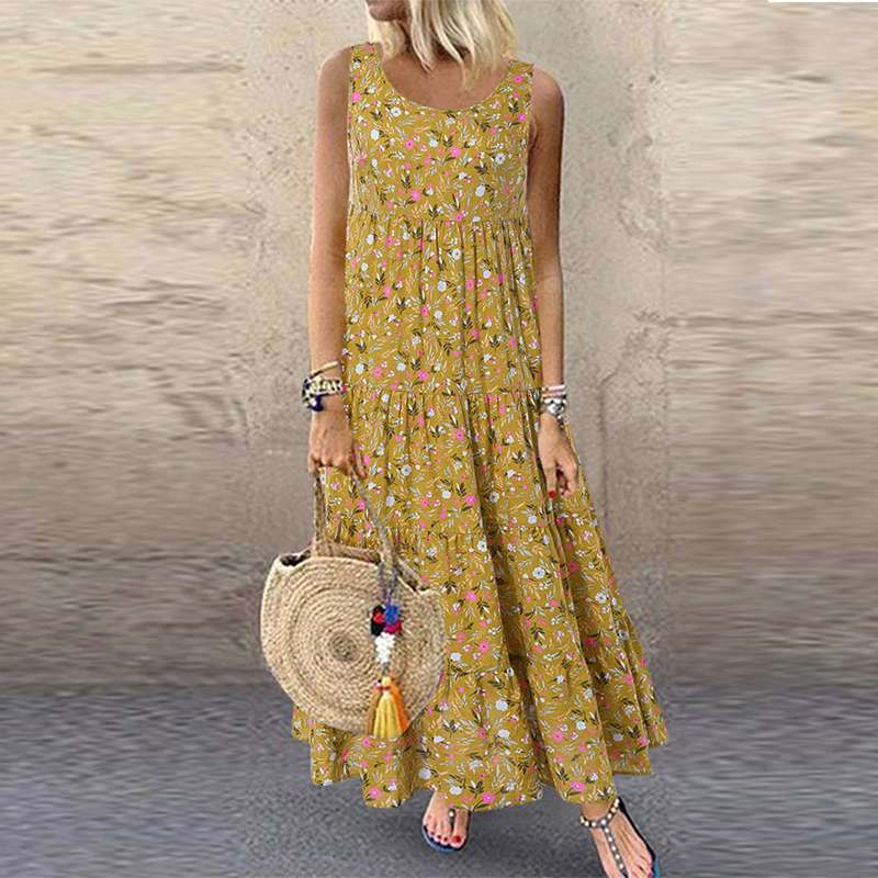 Bohemian Floral Maxi Dress Greta  Summer