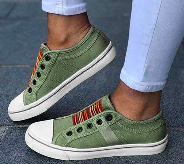 Pinterest-Inspired Greta  Laceless Canvas Sneakers