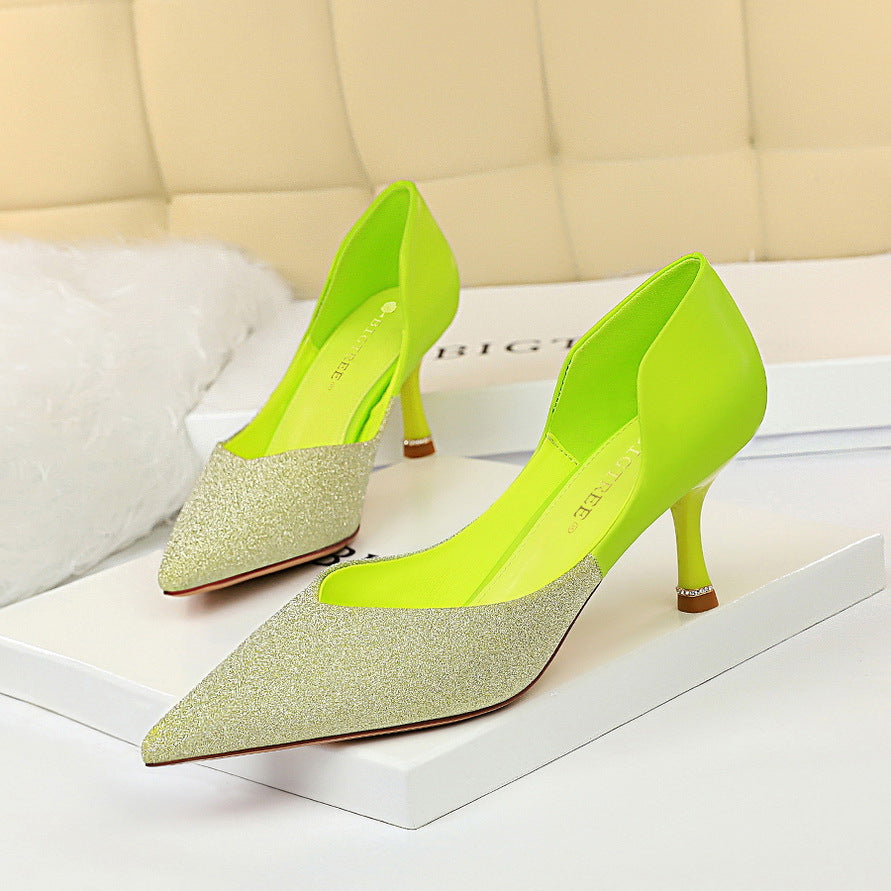 Elegant Color Block Heels by Greta 