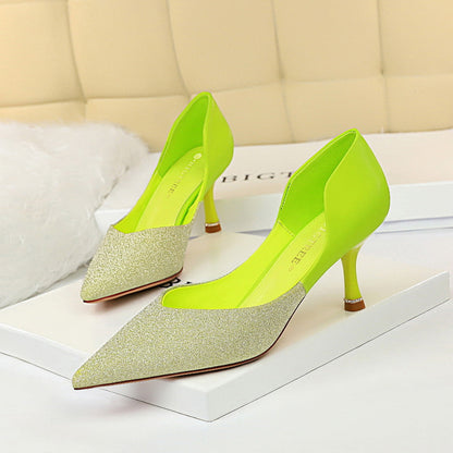 Elegant Color Block Heels by Greta 