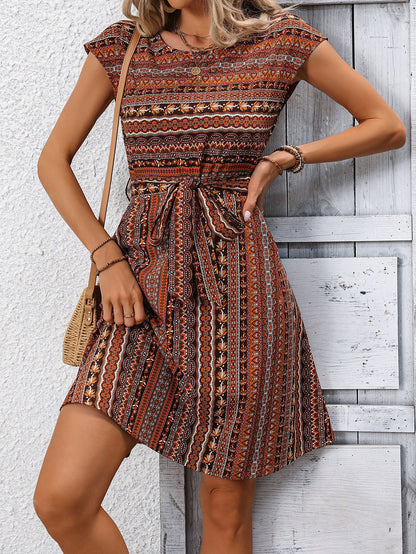 Boho Print A-Line Dress Greta  Summer Style