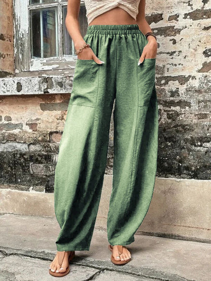 Relaxed Fit Greta  Harem Pants with Pockets