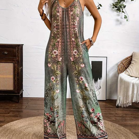Boho Floral Greta  Printed Jumpsuit