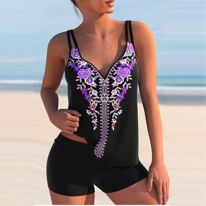 Floral Print Plus Size Bikini by Greta 
