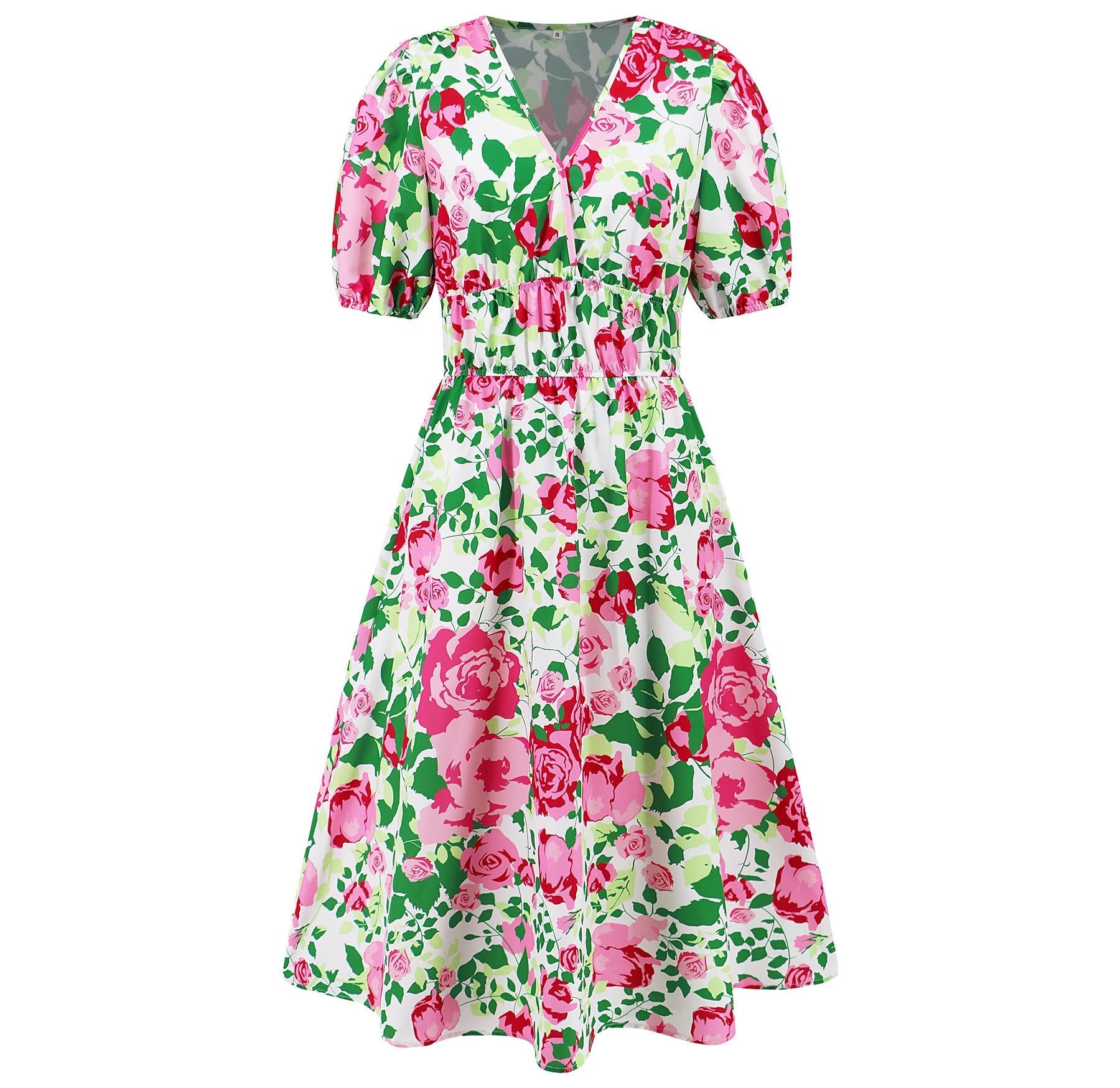 Bohemian Floral V-Neck Dress by Greta 
