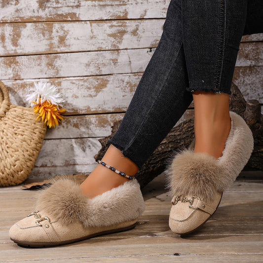 Velvet Plush Loafers by Greta 