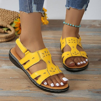 Chic Platform Velcro Sandals by Greta 